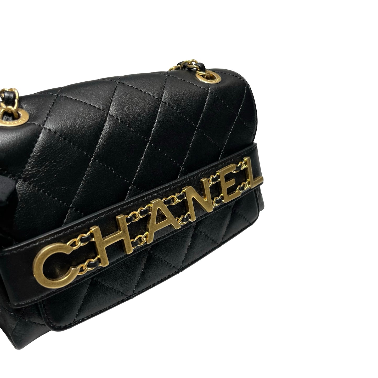 Used CHANEL Cross Body Bag Black GHW
