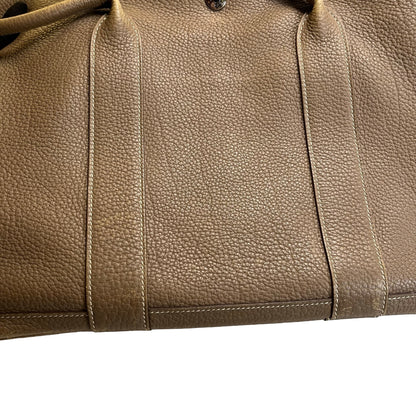 Used HERMES Negonda Leather Garden Party Tote Bag Etoupe