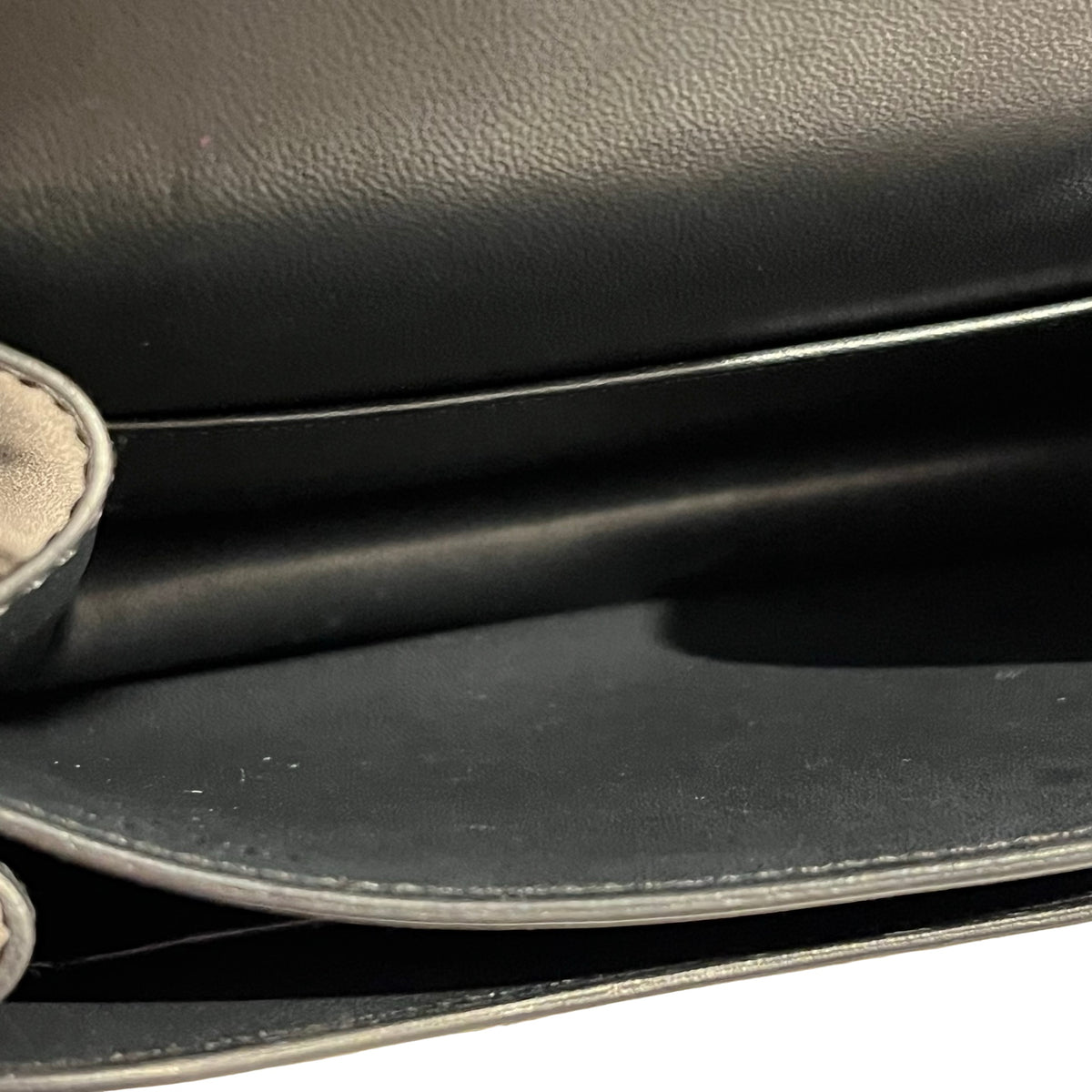 Used HERMES Box Calf Mini Constance Shoulder Bag Black Gold