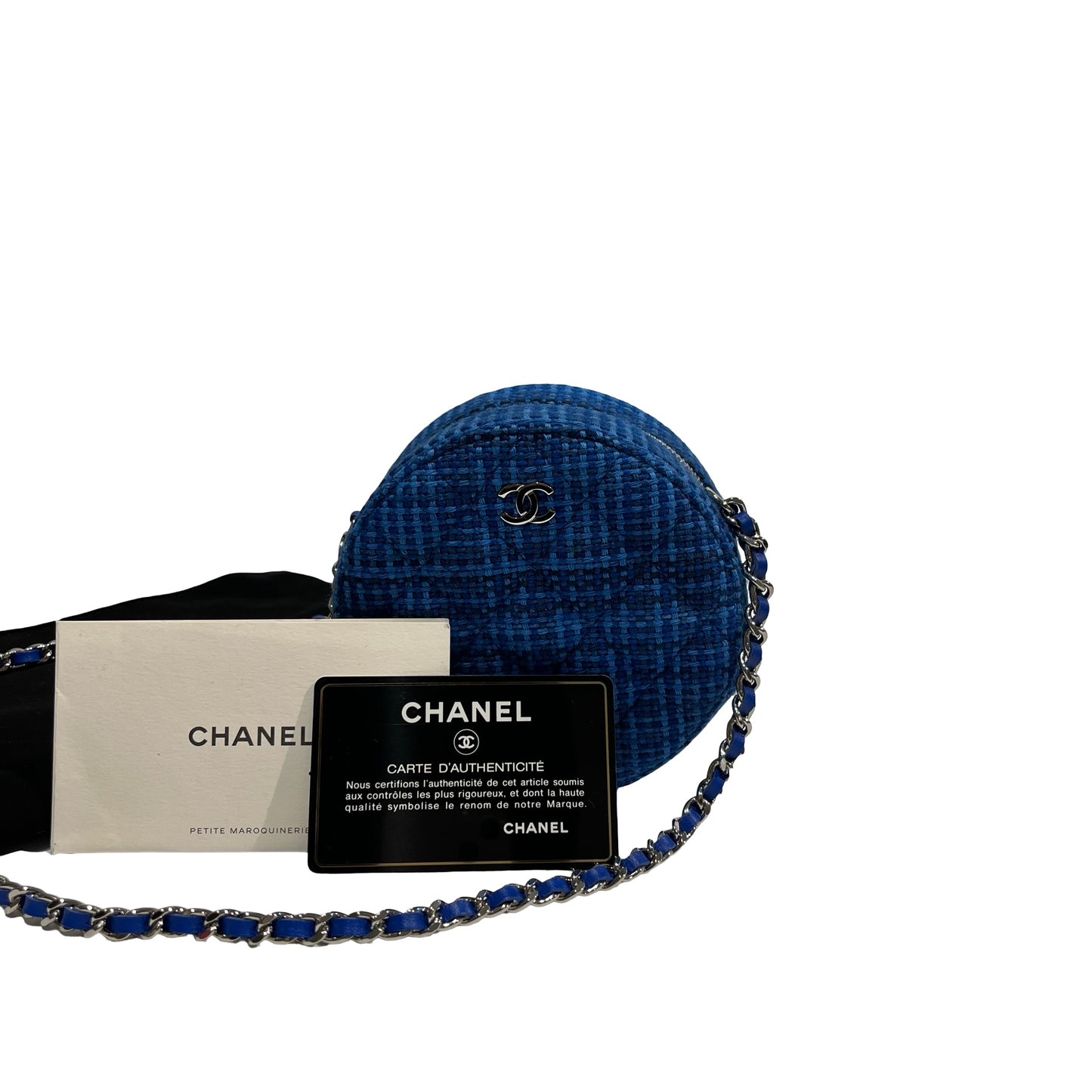Used CHANEL Denim Blue Cross Body Bag Blue