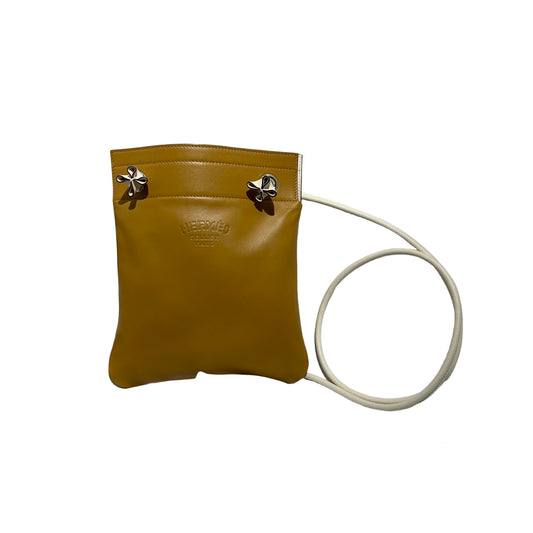 Used HERMES Swift Mini Aline Cross body bag 4B Biscuit Nata PHW
