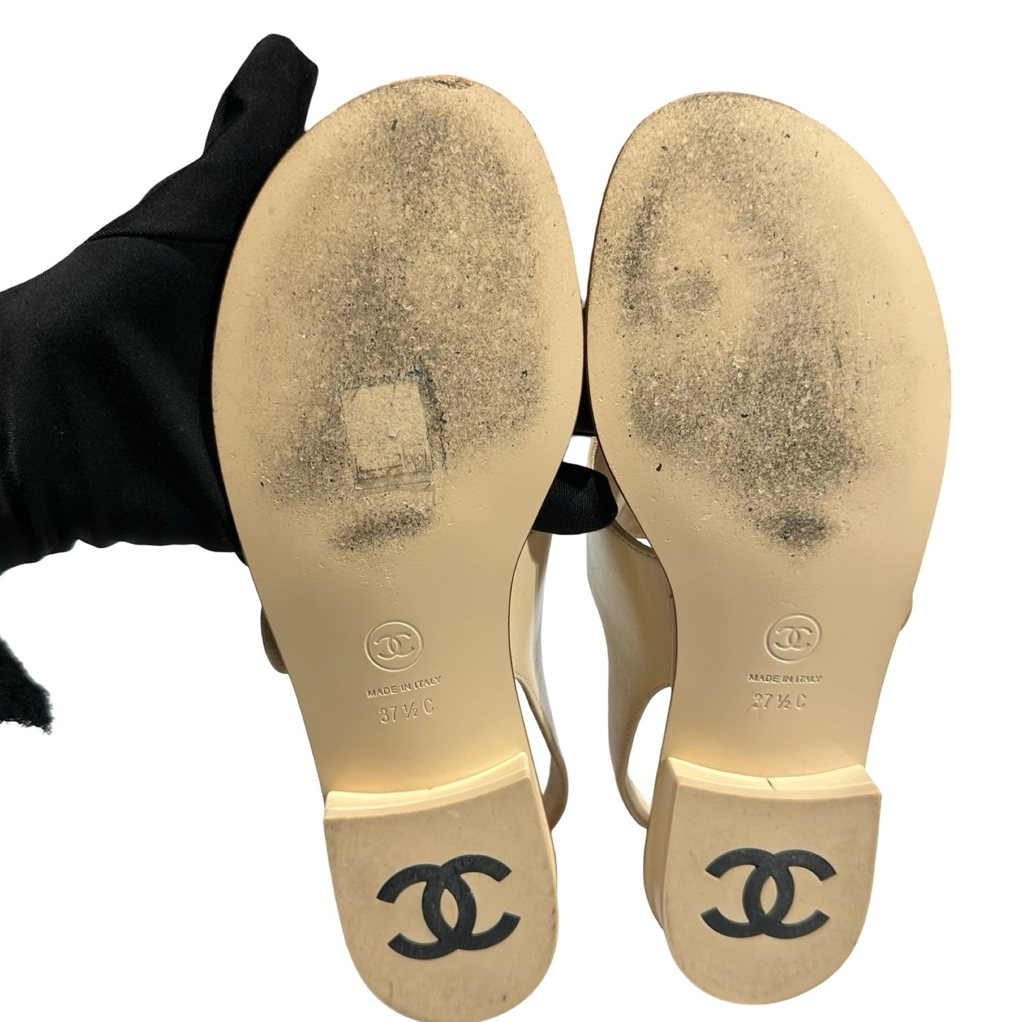 Used CHANEL Sandals Beige Sandals Beige