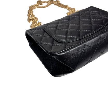 New Chanel Mini 2.55 Shoulder Bag Black GHW
