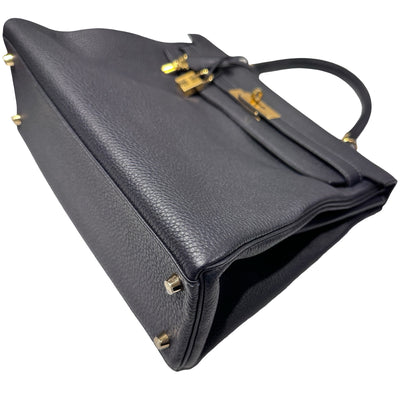Used HERMÈS Kelly Bag GHW Navy Blue