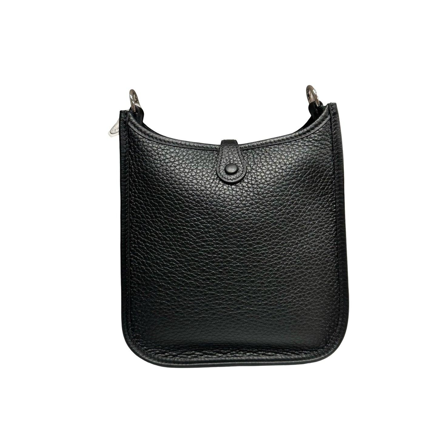 New HERMÈS MINI EVELYNE Cross Body Bag Black PHW