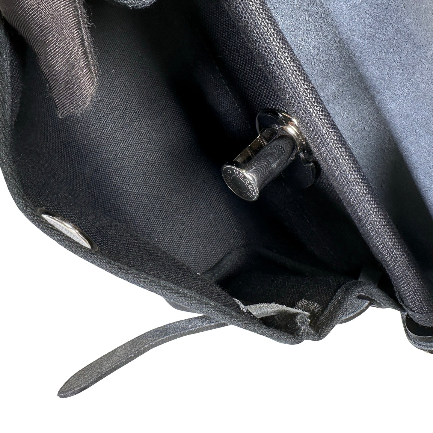 Brand New HERMES Toile Leather Herbag Zip 31 Crossbody Bag Black