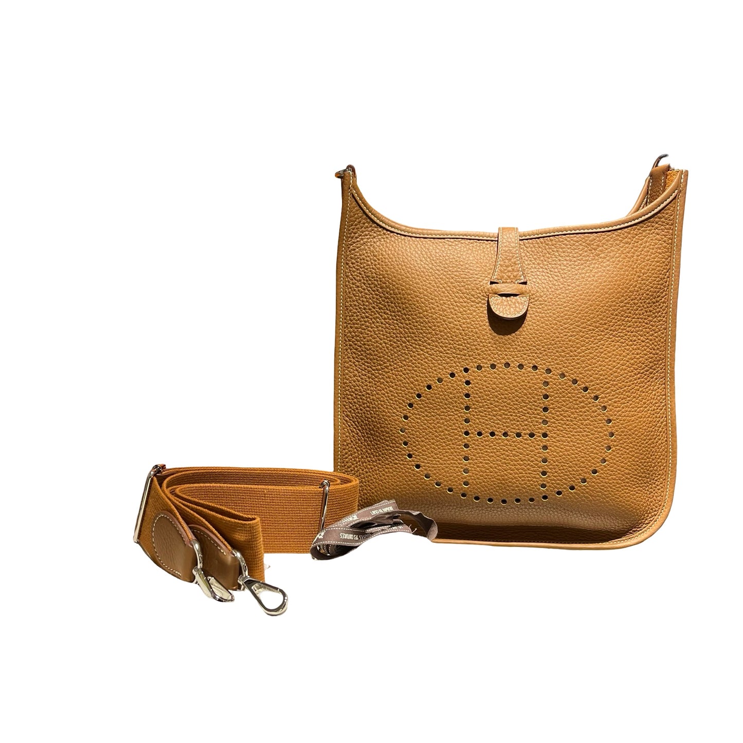 Used HERMÈS Clemence leather Evelyne 29 Shoulder Bag Brown