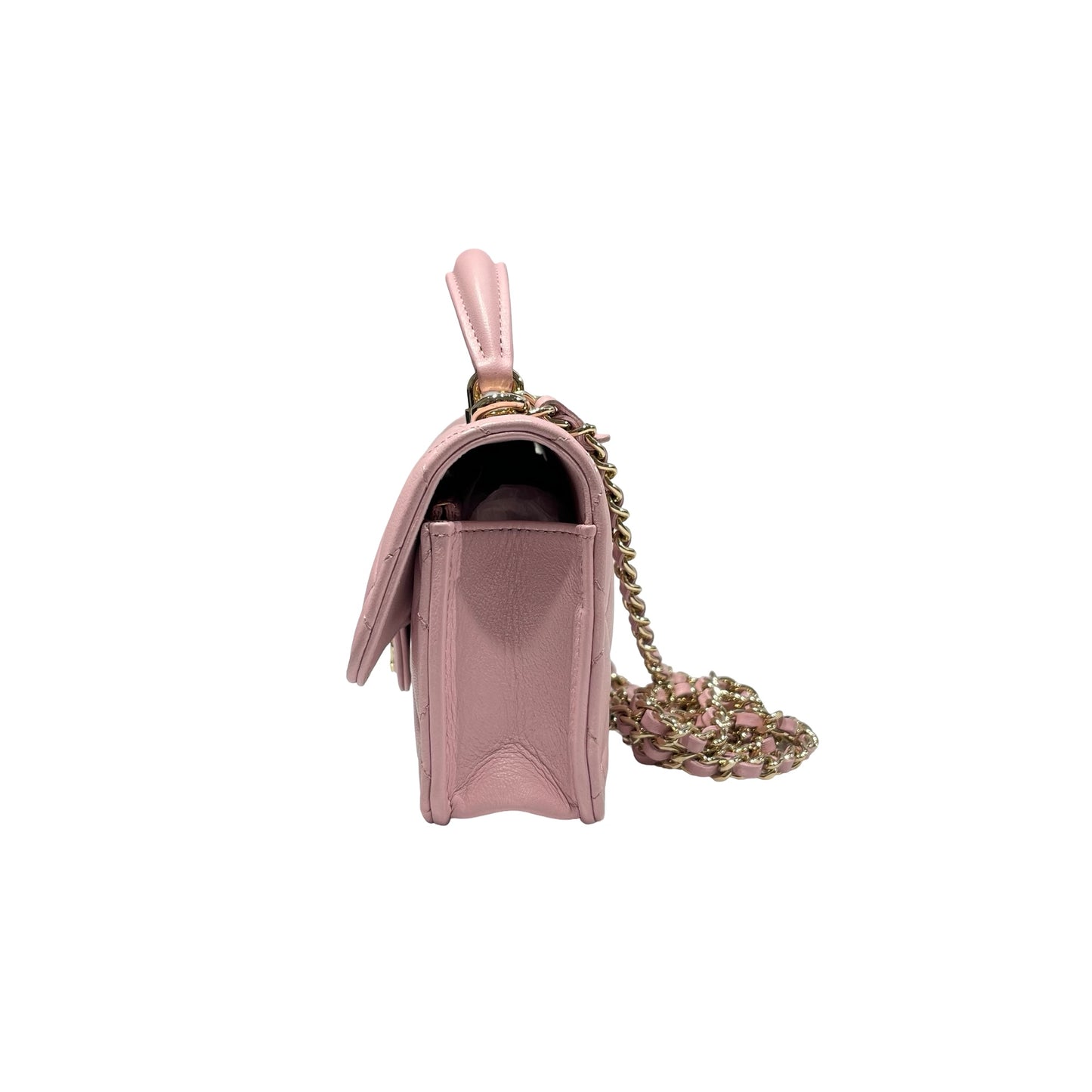 Unused CHANEL Lambskin Leather Unused CHANEL Lambskin Leather Chain shoulder with handle Shoulder Pink GHW Shoulder Bag Pink