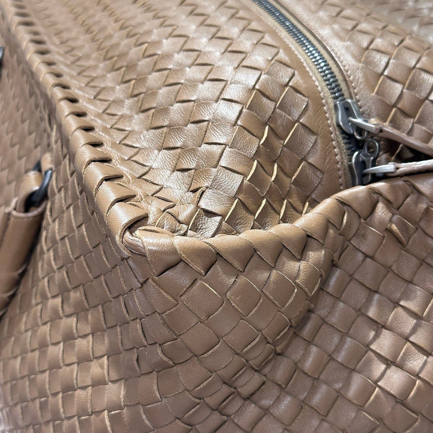 Used BOTTEGA VENETA BRICK TOTE Duffel Bag Brown