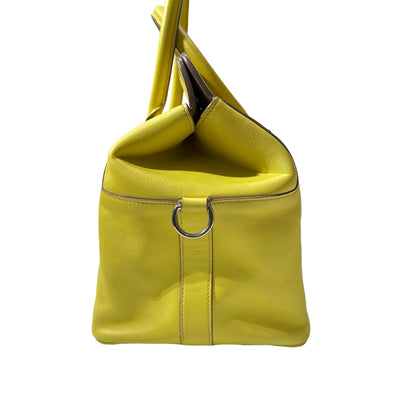 Used HERMÈS TOOL BOX 26 Two Way Shoulder YELLOW PHW Two Way Shoulder Bag