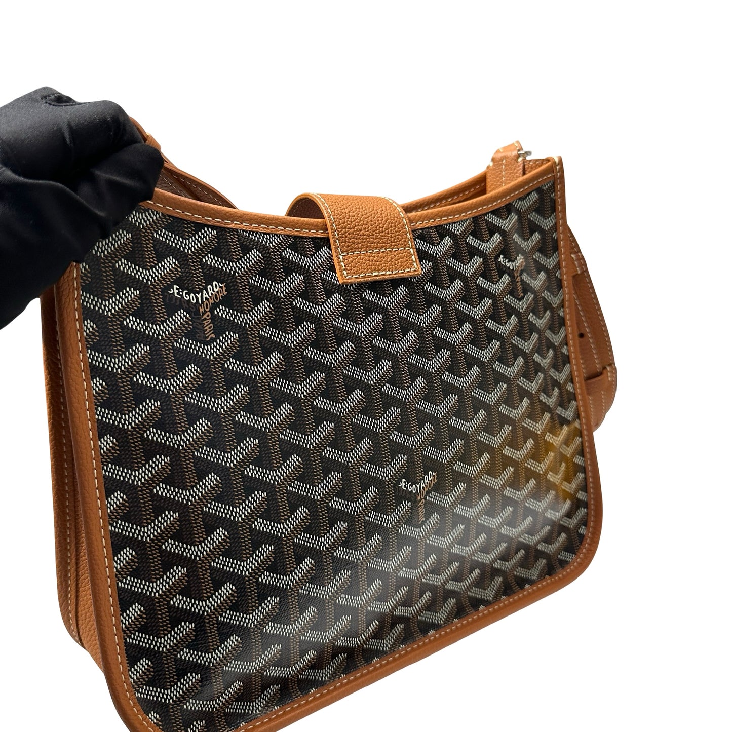 New Goyard Musette Shoulder Bag Black Brown PHW