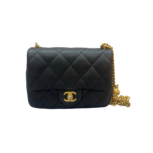 Used CHANEL Shoulder Bag Black GHW