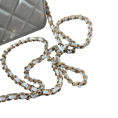 Used CHANEL WOC Shoulder Bag Blue GHW