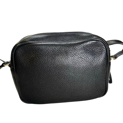 Used GUCCI Pebbled Leather Soho Disco Camera Bag Black GHW
