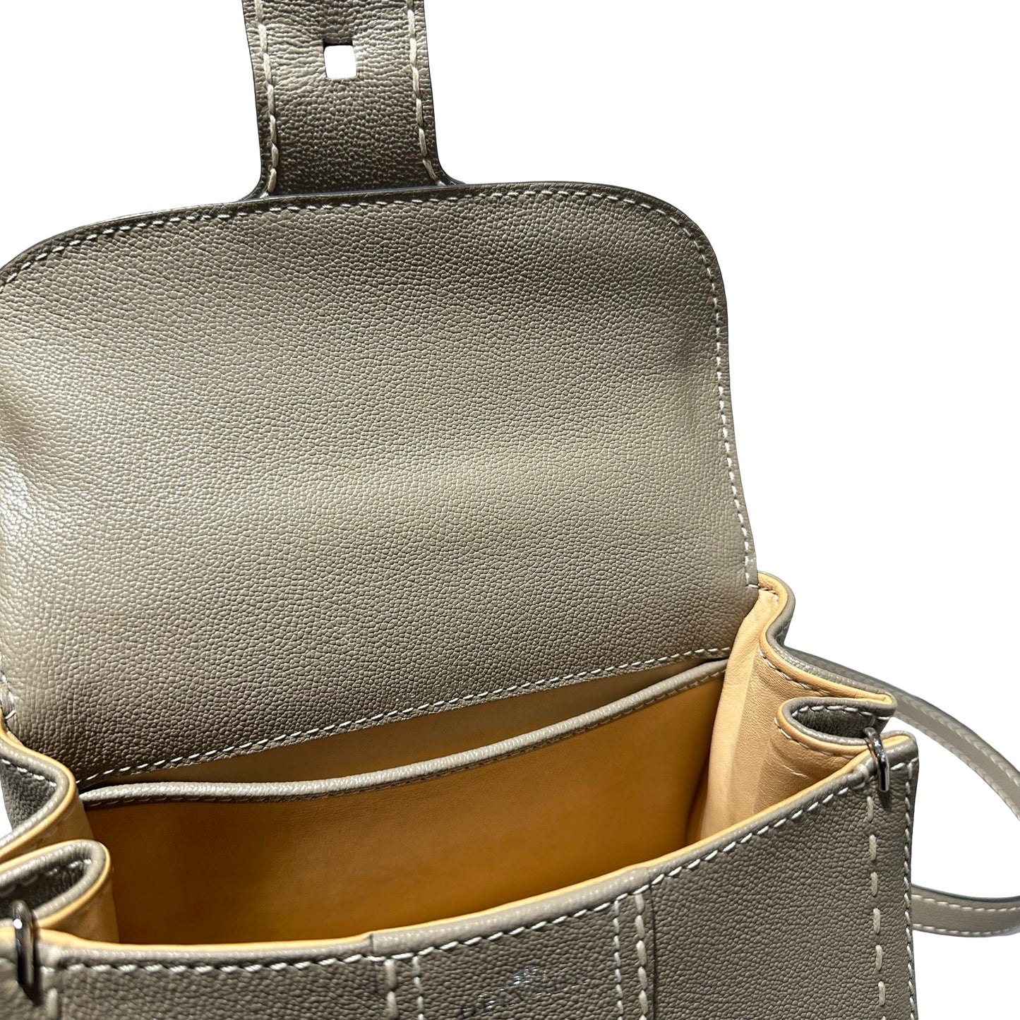 Used DELVAUX Brillant Mini Shoulder Bag Grey PHW