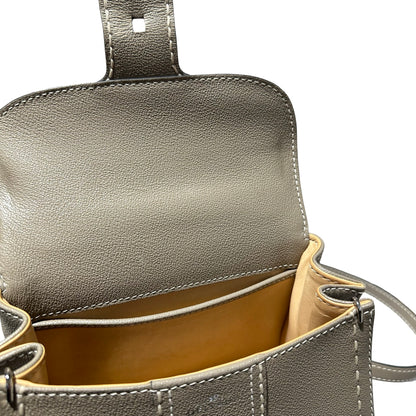 Used DELVAUX Brillant Mini Shoulder Bag Grey PHW