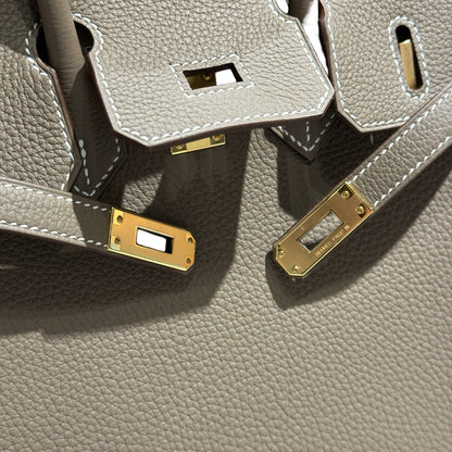 Brand New HERMES Togo Birkin Handbag Etoupe