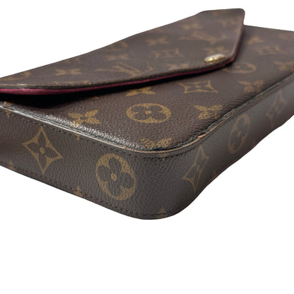 Used Louis Vuitton Monogram Eclipse coated canvas Pochette Felicle Shoulder Bag Monogram