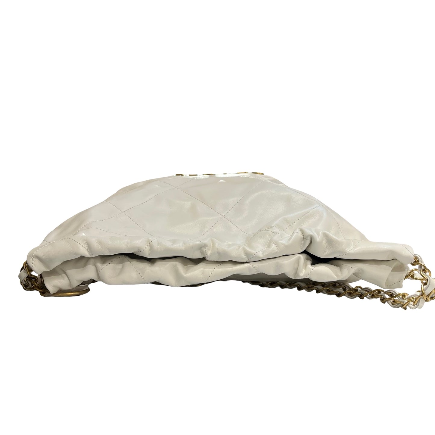 Used CHANEL 22 Shoulder Bag White GHW