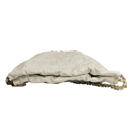 Used CHANEL 22 Shoulder Bag White GHW
