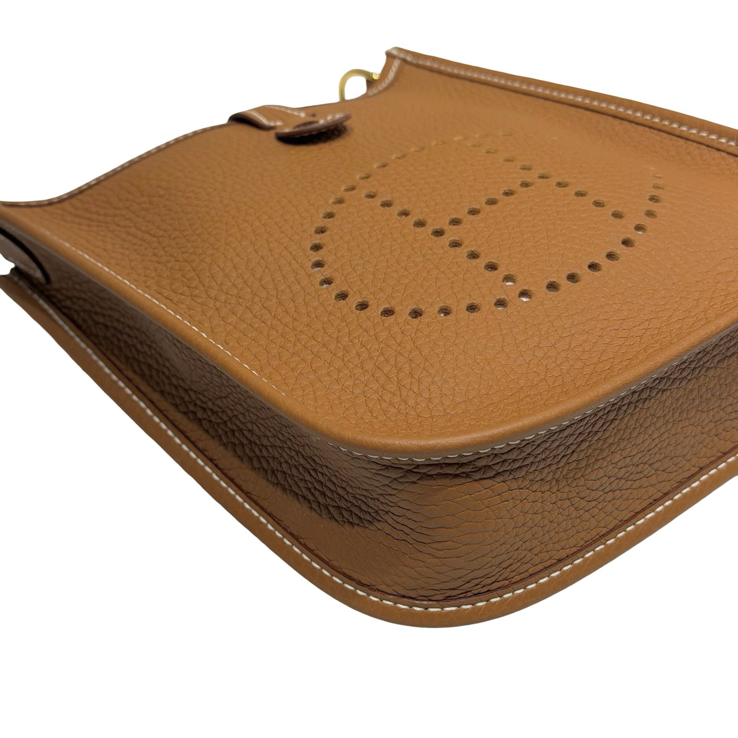 New HERMÈS TC MINI EVELYNE Cross Body Bag Gold GHW