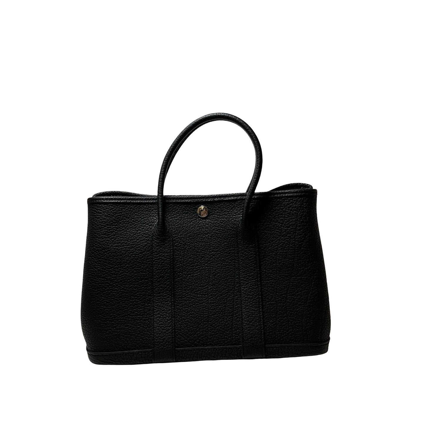 Used HERMÈS Calfskin Leather Garden Party 30 Tote Bag Black