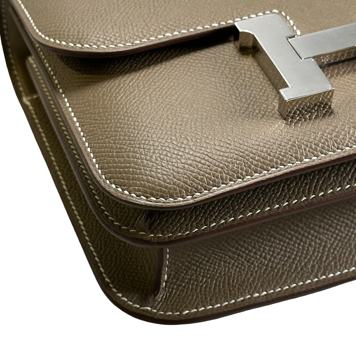 Brand New HERMES Epsom Mini Constance Shoulder Bag Etoupe PHW