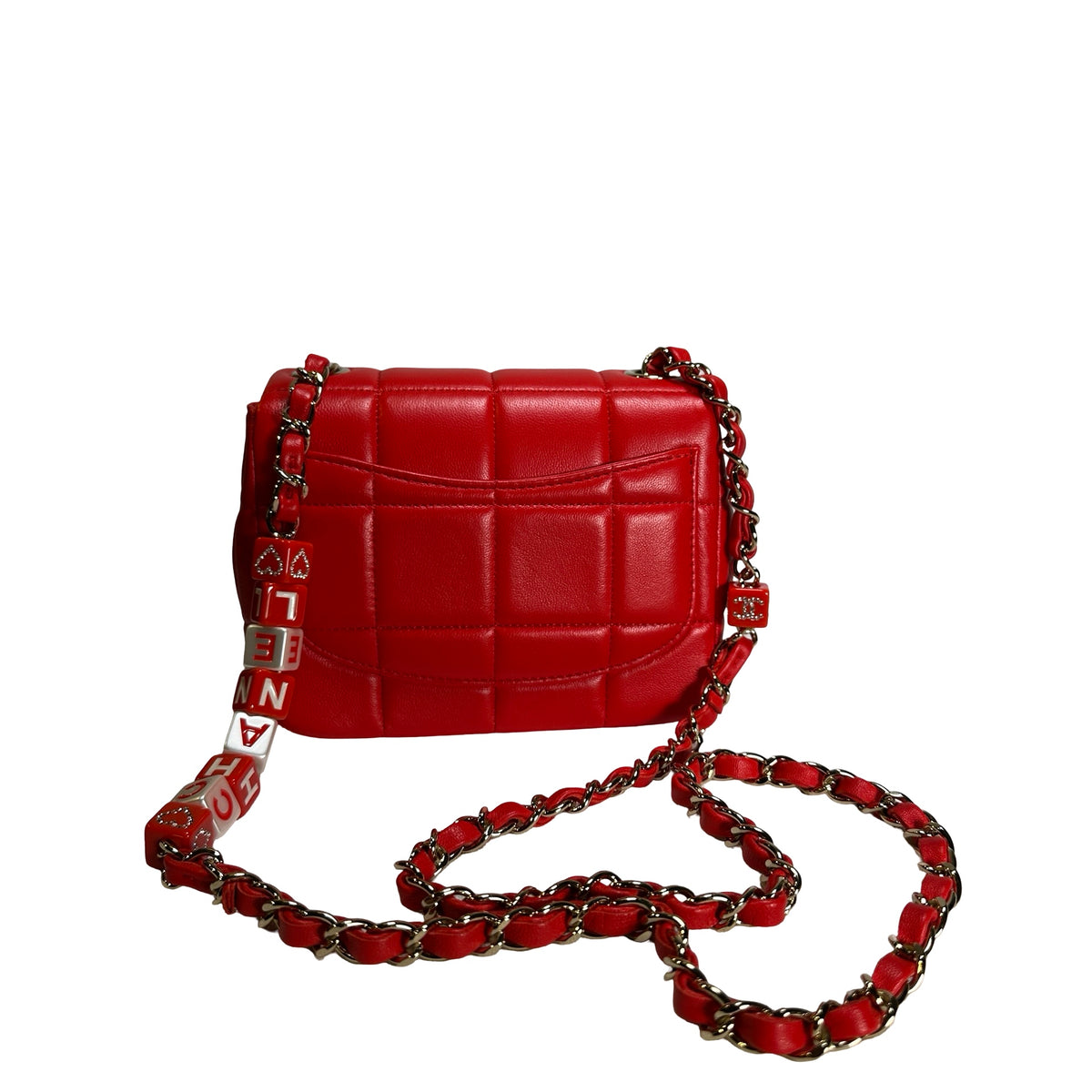 Used CHANEL Mini Flap 17cm Cross body bag Red PHW