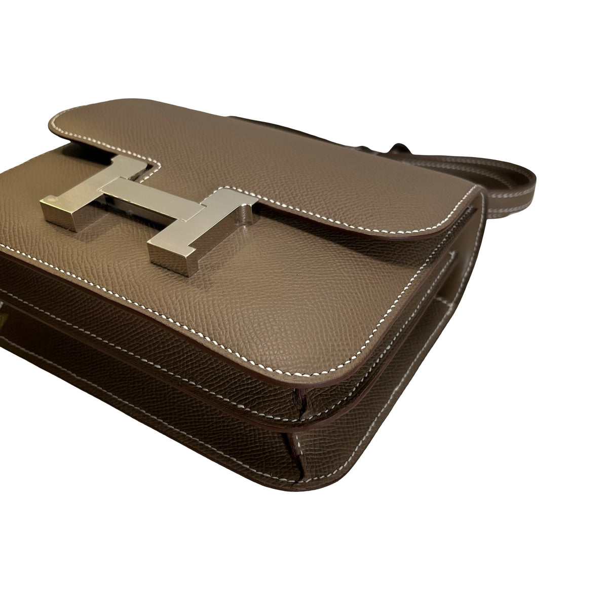 Brand New HERMES Epsom Constance Mini Crossbody Bag Etoupe