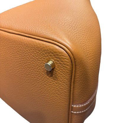 Used HERMÈS TC Picotin 22 Bucket Bag Gold (37) GHW