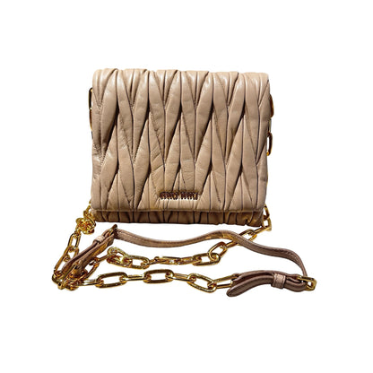 Used MIU MIU Cross Body Bag Pink GHW