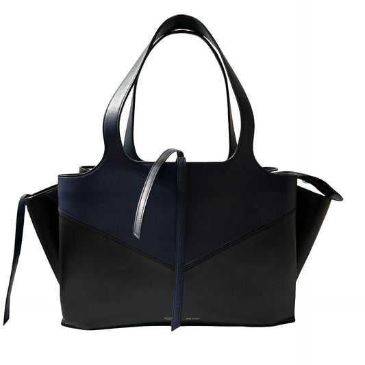 Used CÉLINE Shoulder Shoulder Bag Black Navy Blue