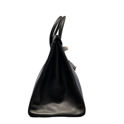 Used HERMES Togo Birkin Handbag Black