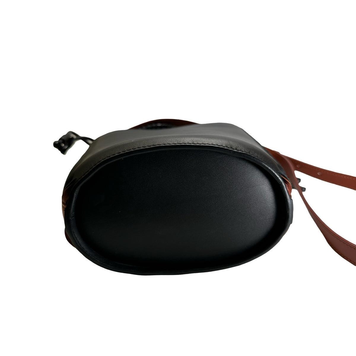 Used CHLOE Leather Gate Bucket Bag Bucket Bag White Brown Black