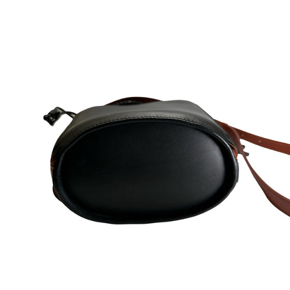 Used CHLOE Leather Gate Bucket Bag Bucket Bag White Brown Black