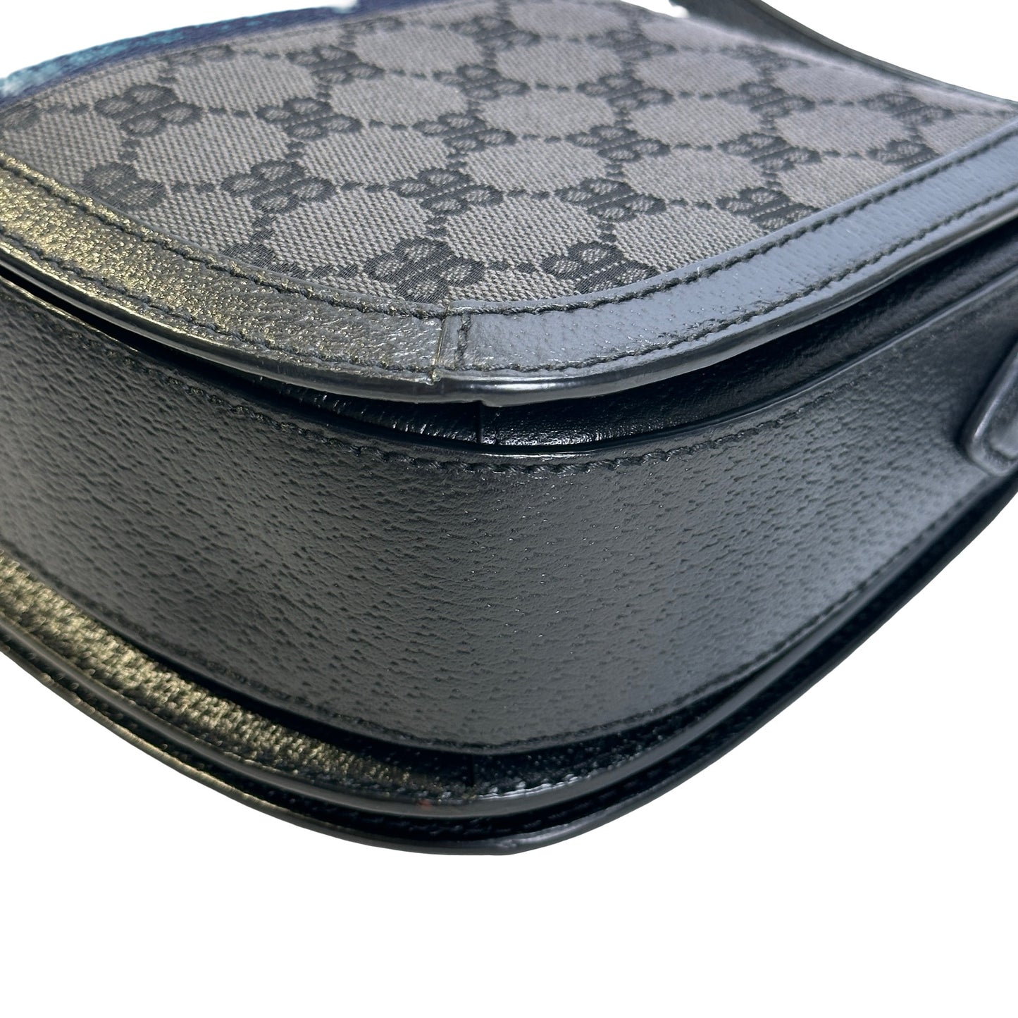 Used BALENCIAGA X GUCCI BB Monogram Web Stripe Canvas Leather Hacker Project Small Shoulder Bag Shoulder Bag Black Grey Red Blue