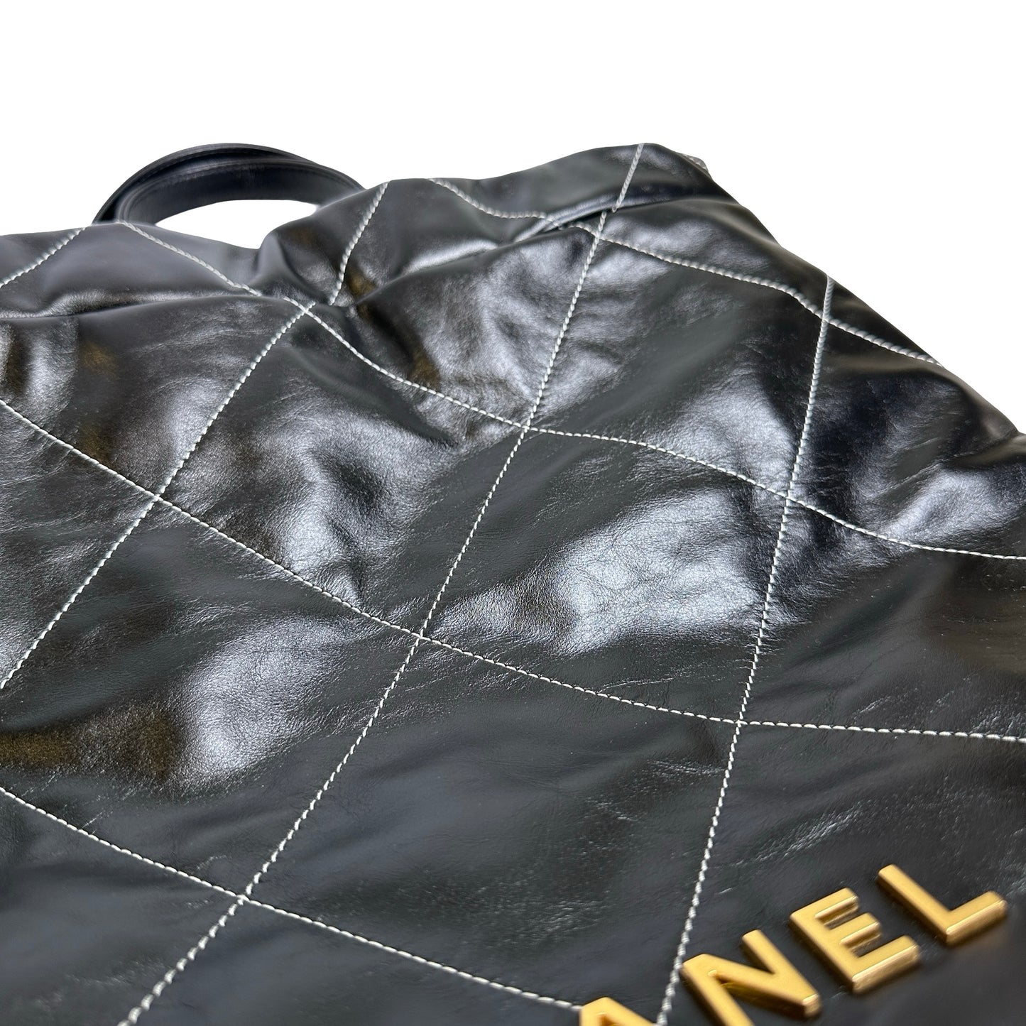 Used CHANEL Lambskin 22 Backpack Backpack Black GHW