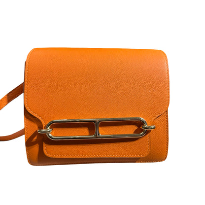 Used HERMES Roulis Shoulder Bag Orange GHW