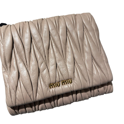 Used MIU MIU Cross Body Bag Pink GHW