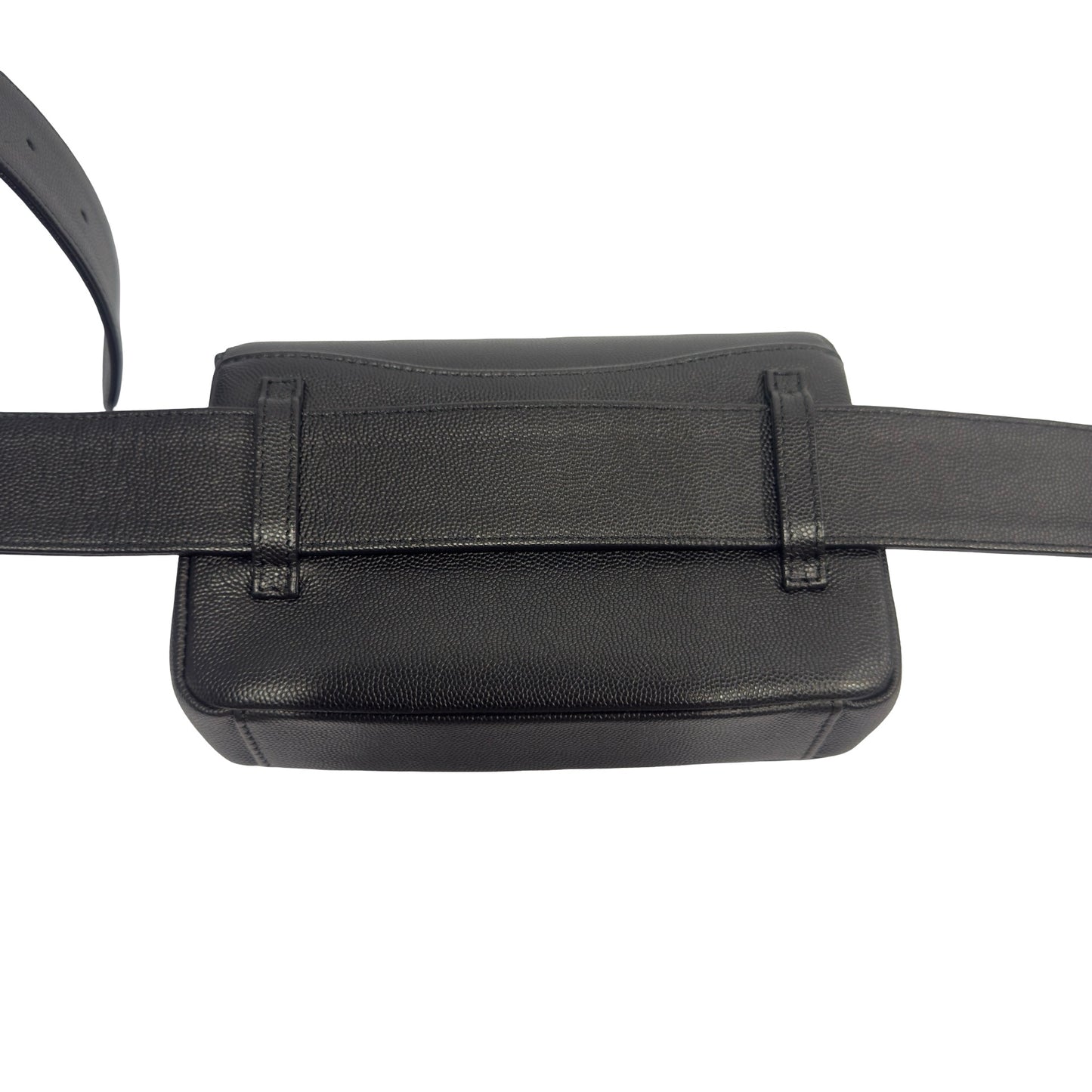 Used CHANEL Caviar Leather Vintage CC Flap Crossbody Bag Black Gold Hardware