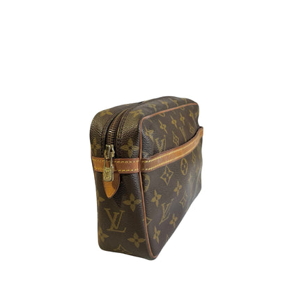 Used LOUIS VUITTON Monogram Canvas Monogram Trocadero Crossbody Bag Brown