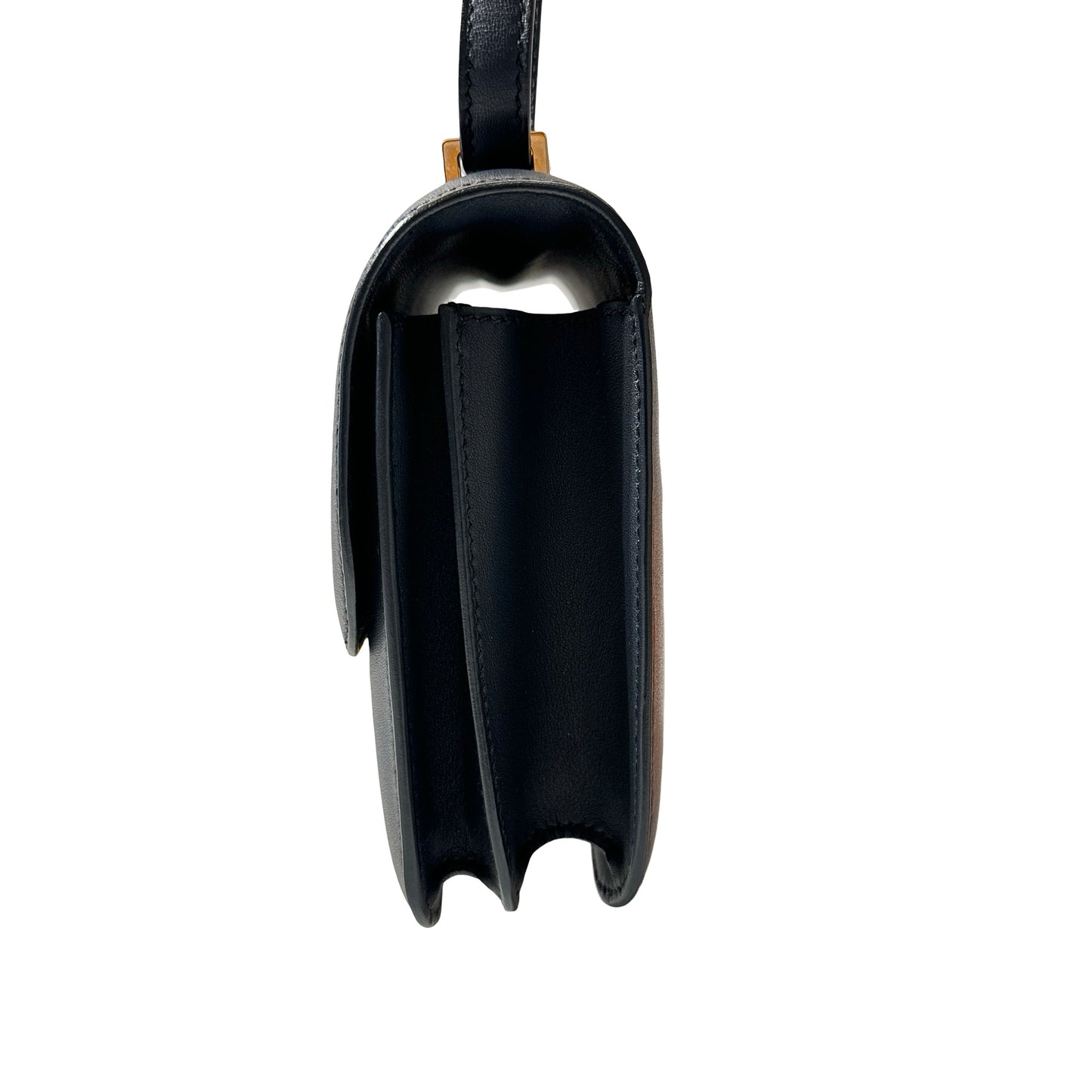 Used HERMÈS Mini Constance Shoulder Bag Bleu indigo GHW