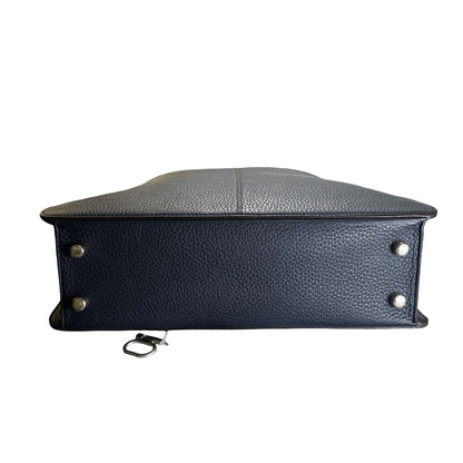 Used FENDI Leather Peekaboo Handbag Navy