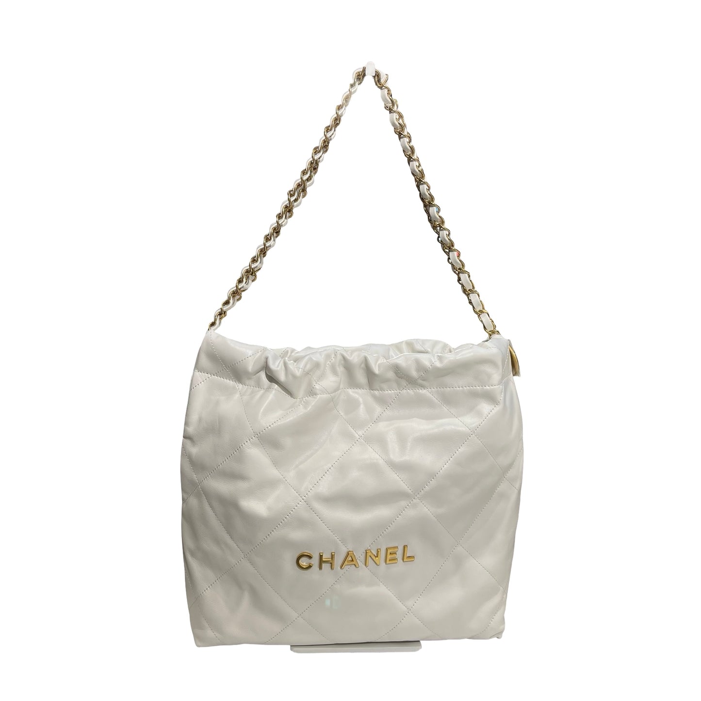 Used CHANEL 22 Shoulder Bag White GHW