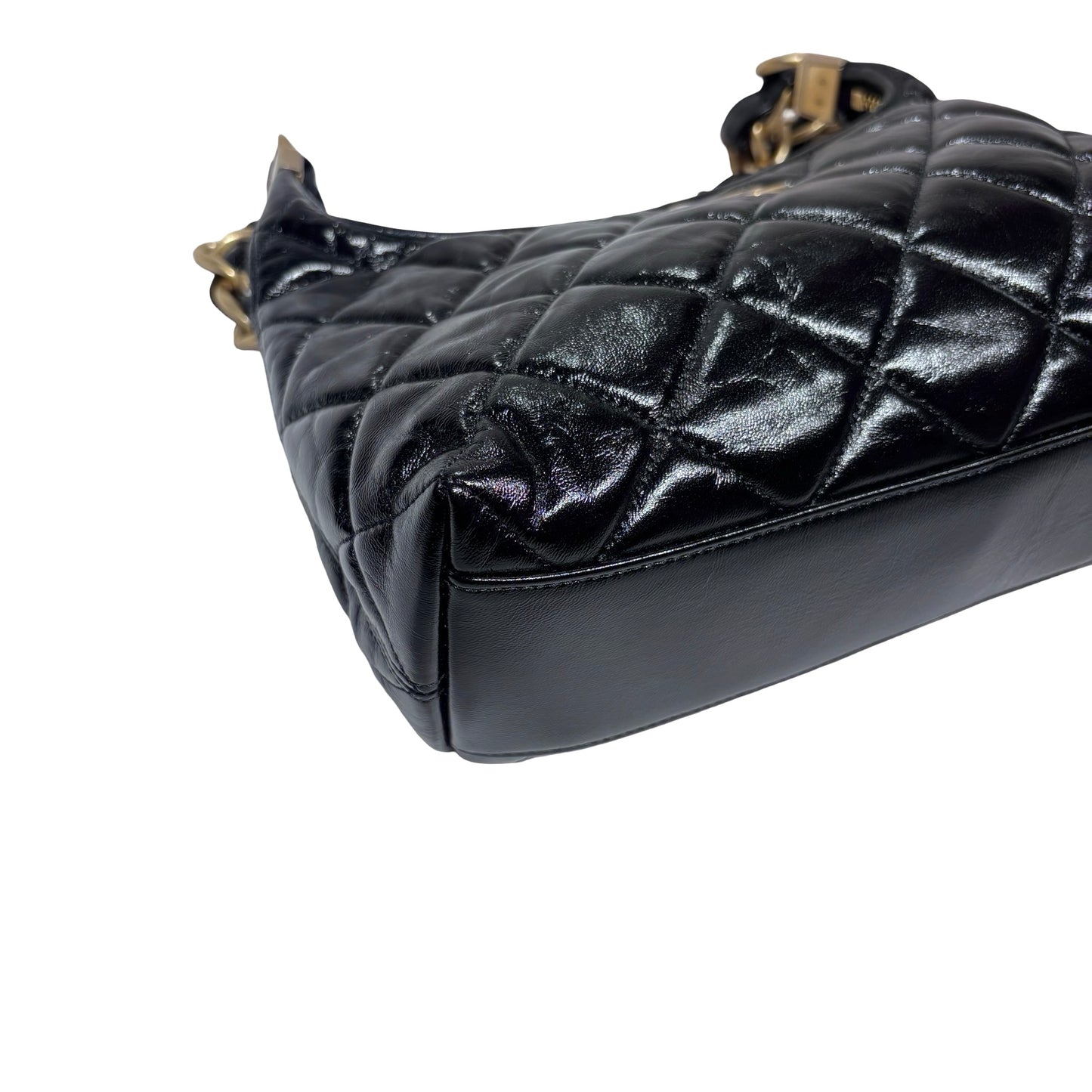 New Chanel Hobo Small Shoulder Bag Black GHW
