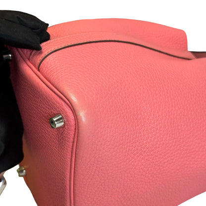Used HERMES Leather Solid color Picotin 18 Bucket Bag Pink Silver