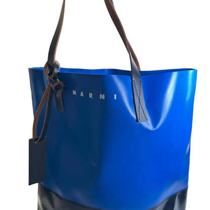 Used MARNI PVC Tote Bag Tote Bag Blue Black
