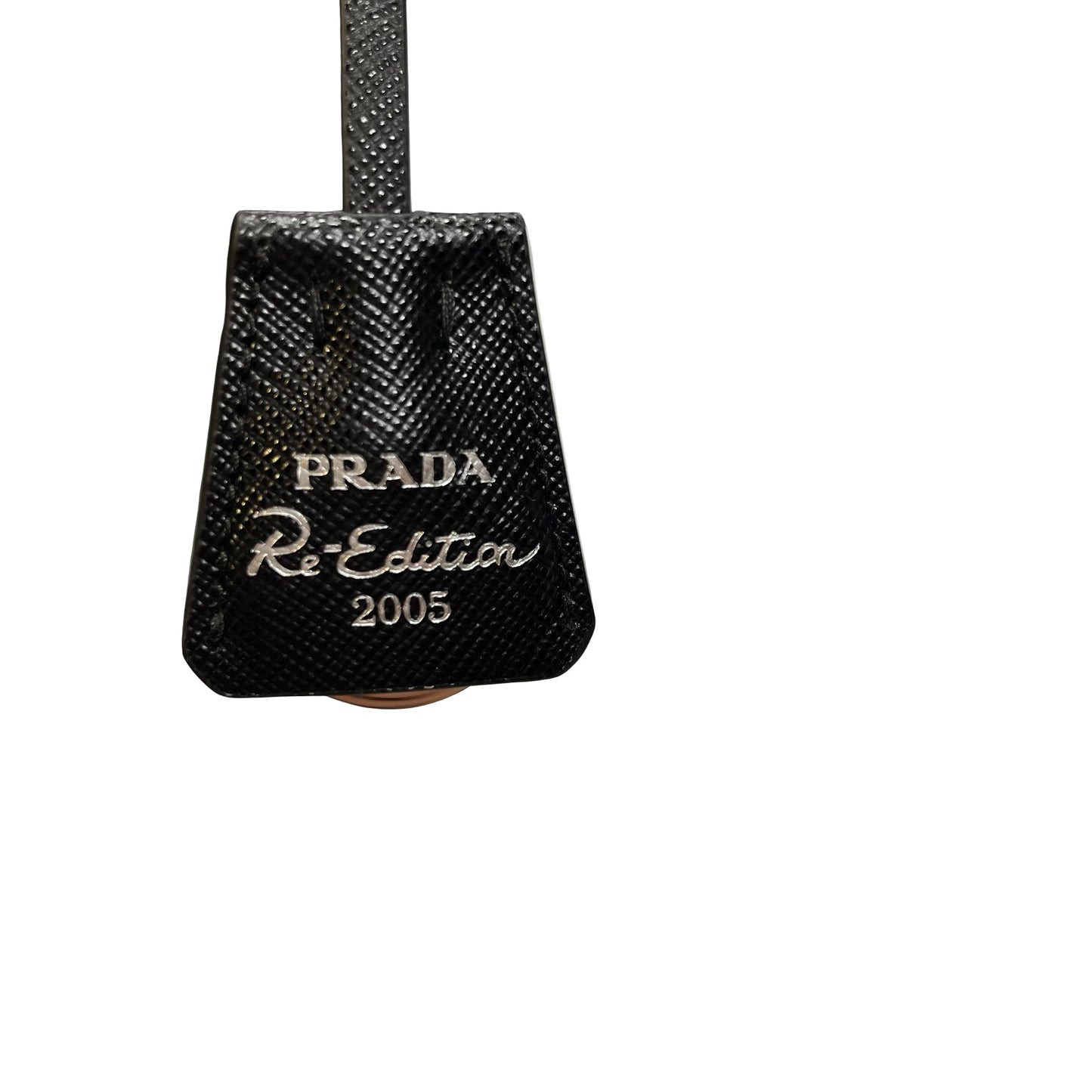 Used PRADA Re-Nylon Saffiano leather Re-Edition 2005 Shoulder Bag Black PHW