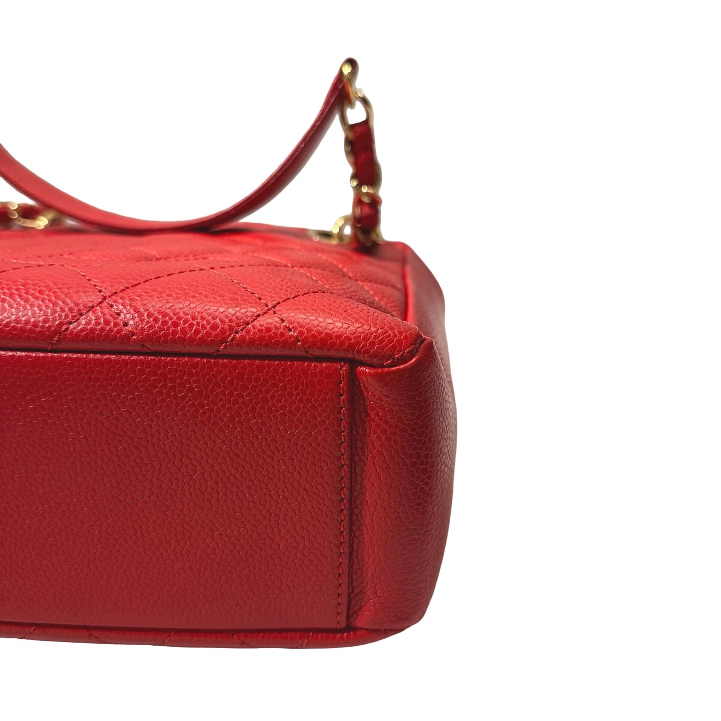 Used CHANEL GHW Used Chanel PST Shoulder Red Bag
