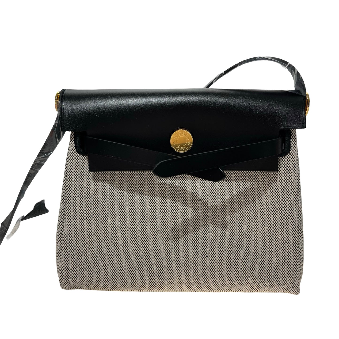 Unused HERMÈS Mini Herbag Shoulder Bag Black GHW